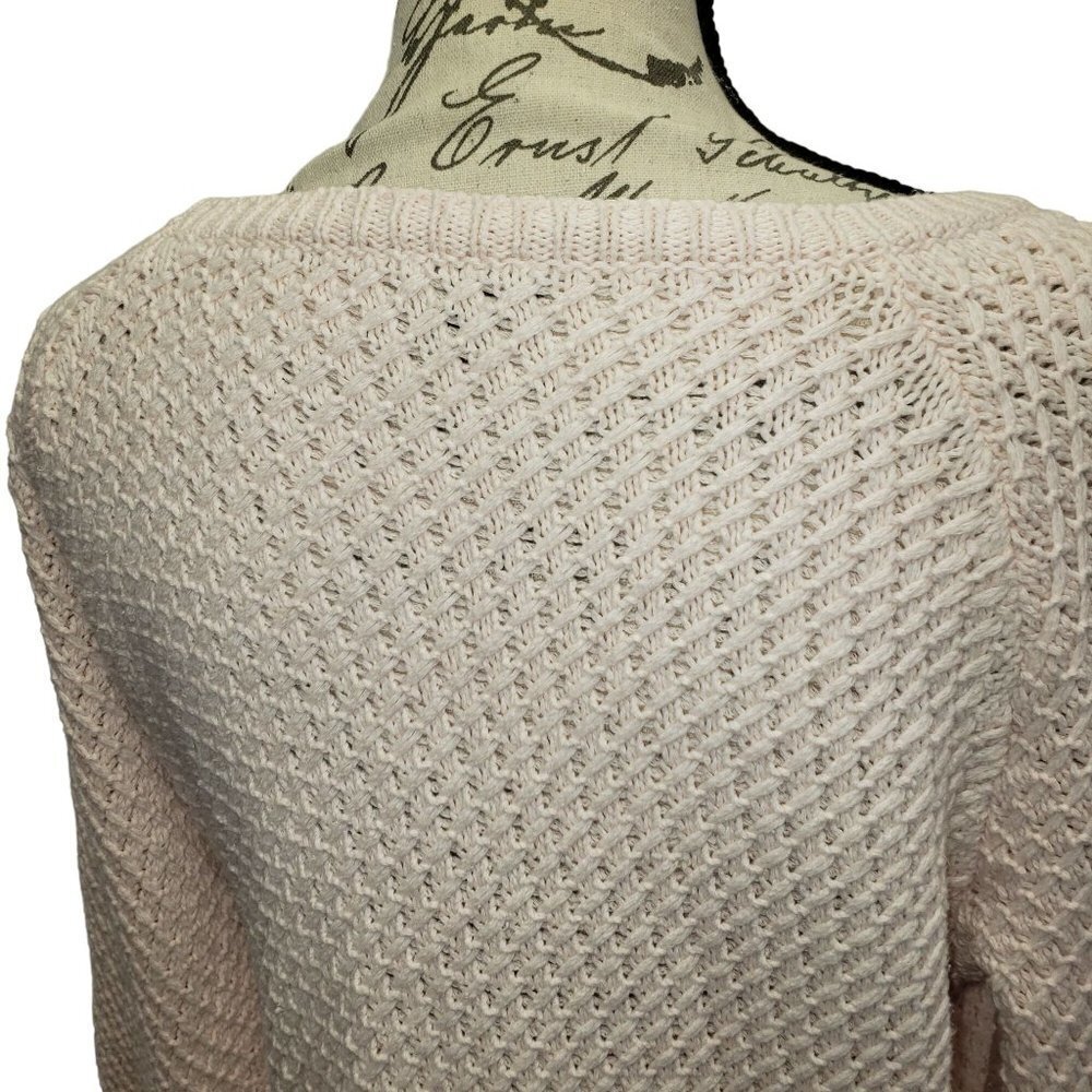 Talbots Creamy light pink Cotton Sweater Tunic Womens Size 1X Pre-Owned - Picture 6 of 9